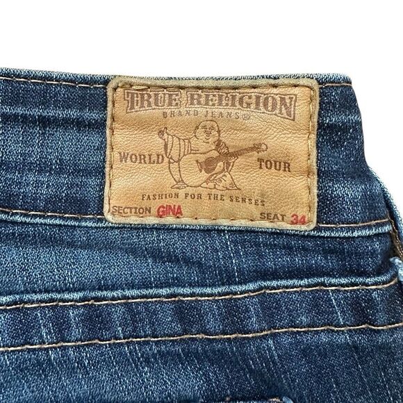 True Religion Bootcut Jeans – Women’s Size 27, Made in USA, Dark Wash - Picture 3 of 10